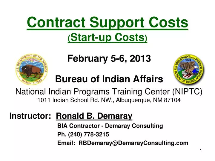 contract support costs start up costs