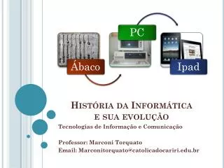 hist ria da inform tica e sua evolu o