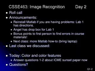 csse463 image recognition day 2