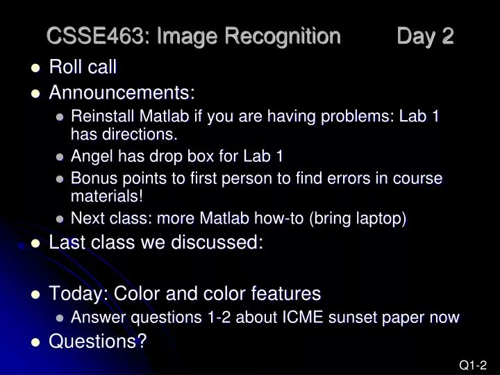 csse463 image recognition day 2