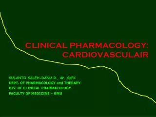 CLINICAL PHARMACOLOGY: CARDIOVASCULAIR