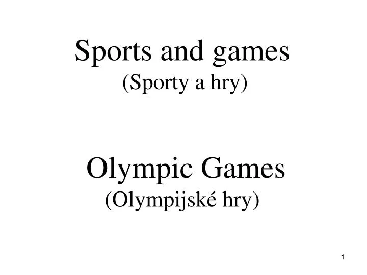 sports and games sporty a hry olympic games olympijsk hry