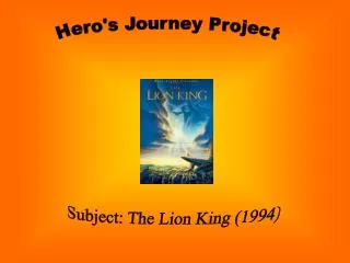 Hero's Journey Project
