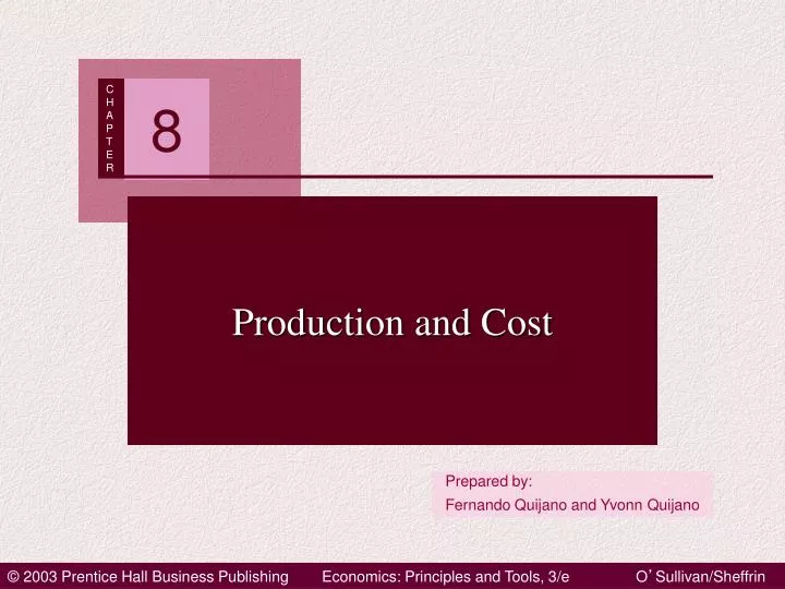 production and cost
