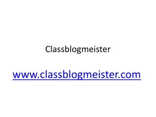 Classblogmeister
