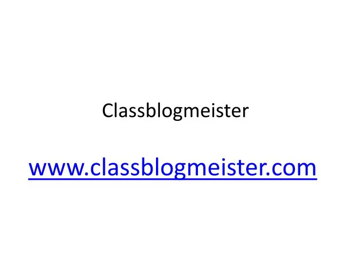 classblogmeister