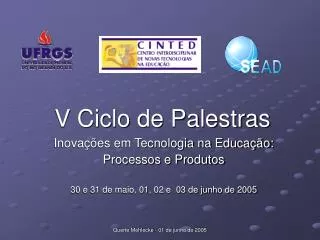 v ciclo de palestras