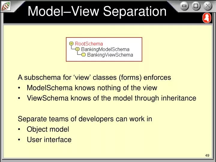 model view separation