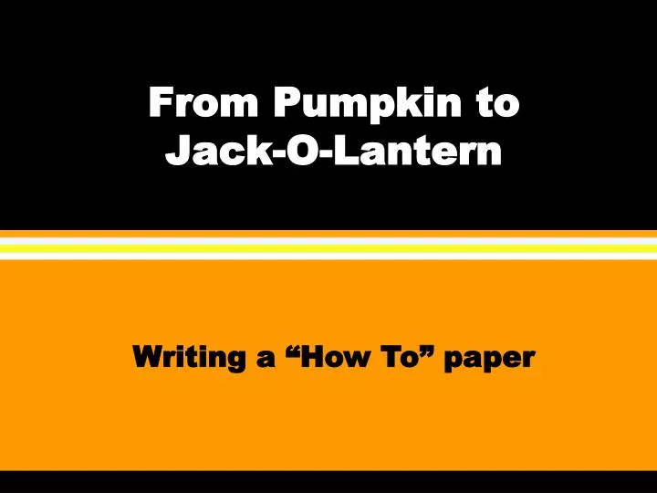 from pumpkin to jack o lantern