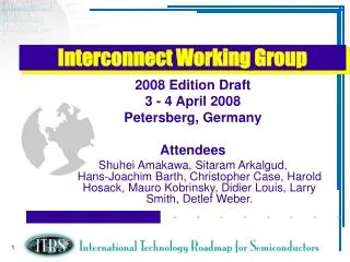 Interconnect Working Group