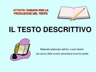 il testo descrittivo