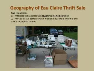 Geography of Eau Claire Thrift Sale