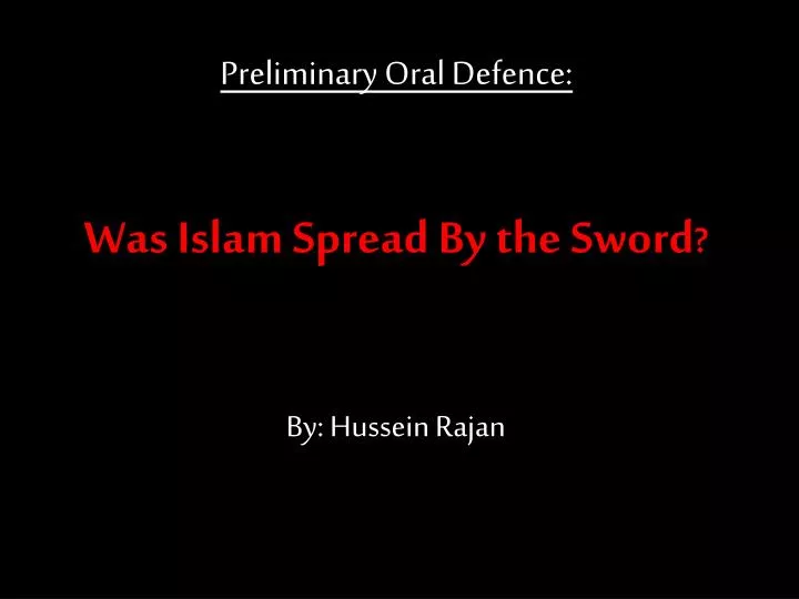 was islam spread by the sword