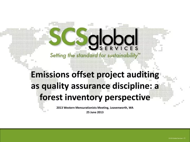 emissions offset project auditing as quality assurance discipline a forest inventory perspective