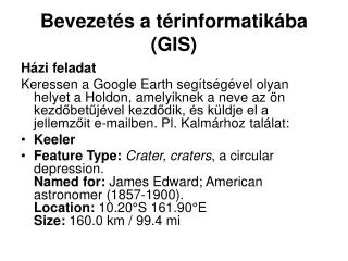 bevezet s a t rinformatik ba gis