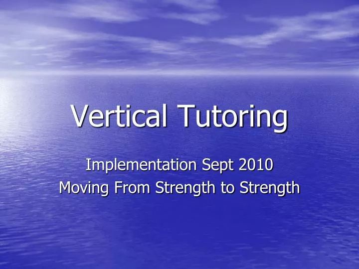 vertical tutoring