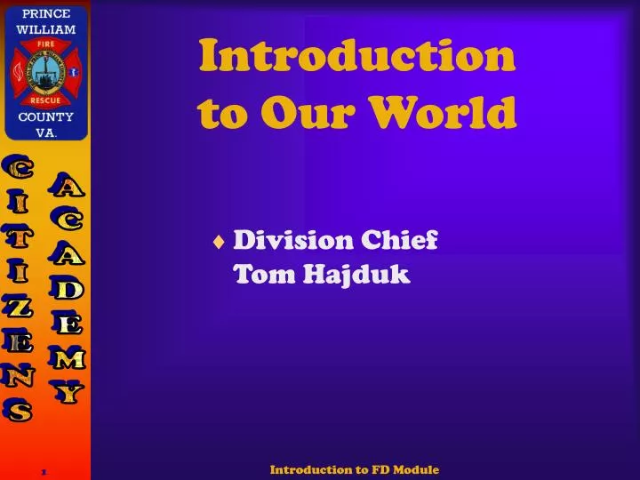 introduction to our world