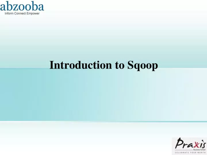 introduction to sqoop