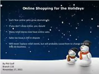 Online Shopping for the Holidays