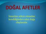 DOĞAL AFETLER - slide 1