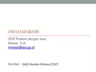 JAVA Database