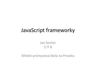 javascript frameworky