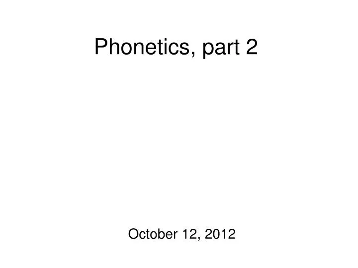 phonetics part 2
