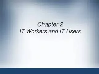 Chapter 2 IT Workers and IT Users