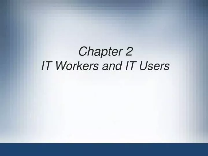 chapter 2 it workers and it users
