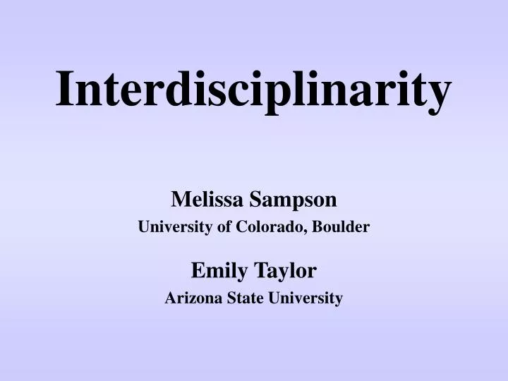 interdisciplinarity