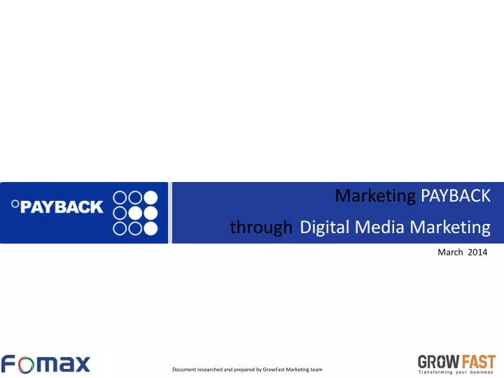 marketing payback through digital media marketing