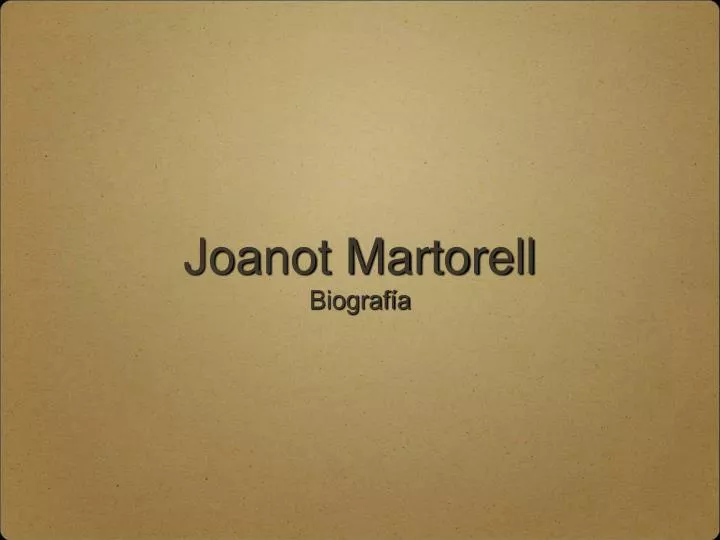 joanot martorell