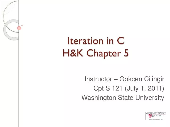 iteration in c h k chapter 5