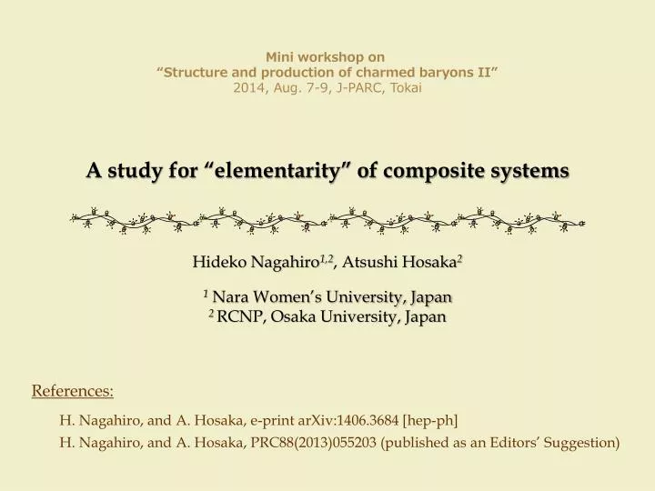 a study for elementarity of composite systems