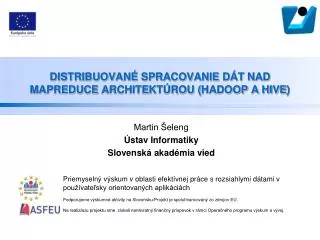 distribuovan spracovanie d t nad mapreduce architekt rou hadoop a hive