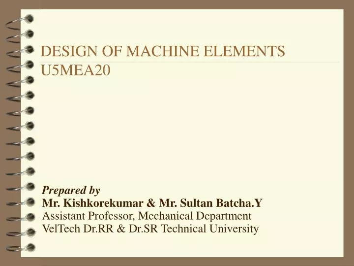 design of machine elements u5mea20