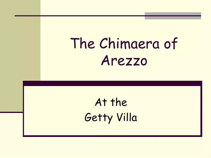the chimaera of arezzo