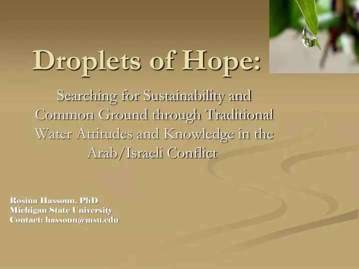droplets of hope