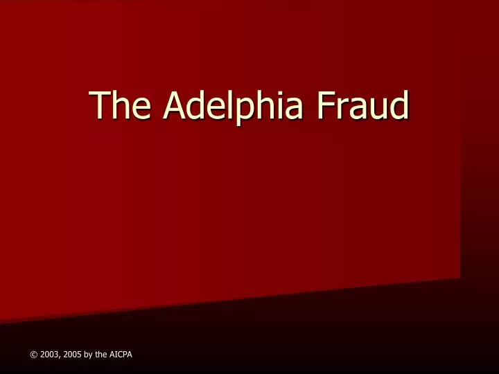 the adelphia fraud