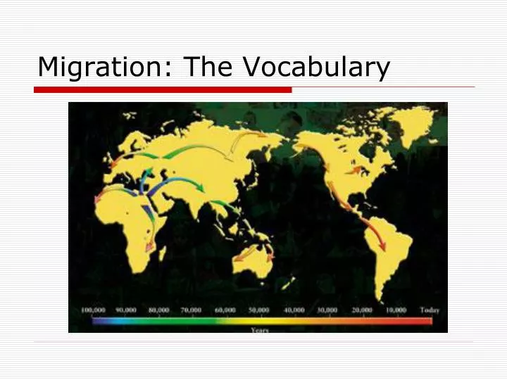 migration the vocabulary