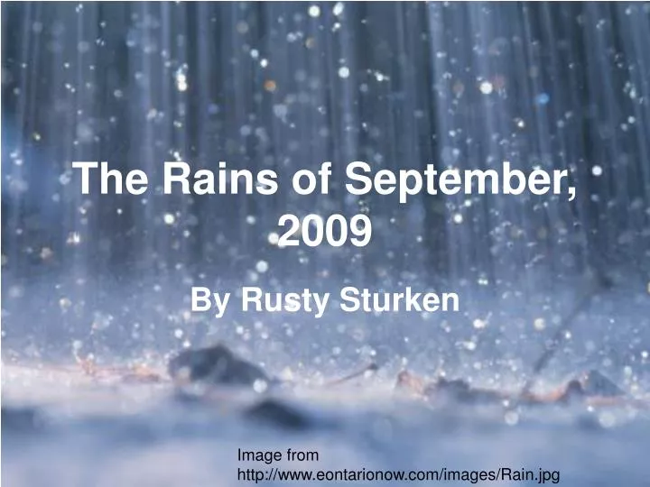 the rains of september 2009