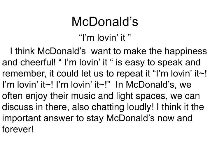 mcdonald s