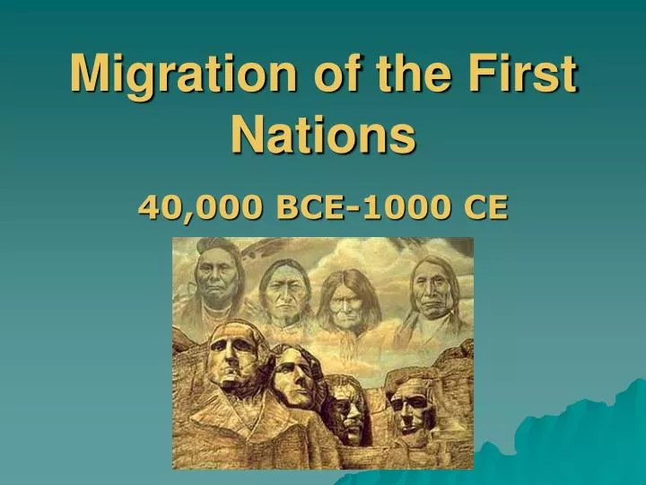 migration of the first nations