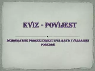 kviz povijest