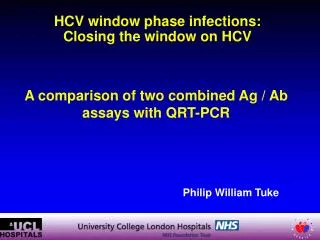 HCV window phase infections: Closing the window on HCV