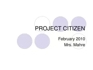 PROJECT CITIZEN