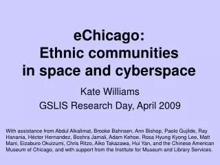 eChicago: Ethnic communities in space and cyberspace