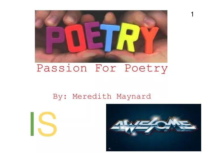 passion for poetry