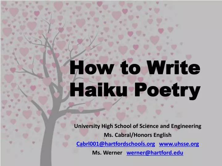 how to write haiku poetry