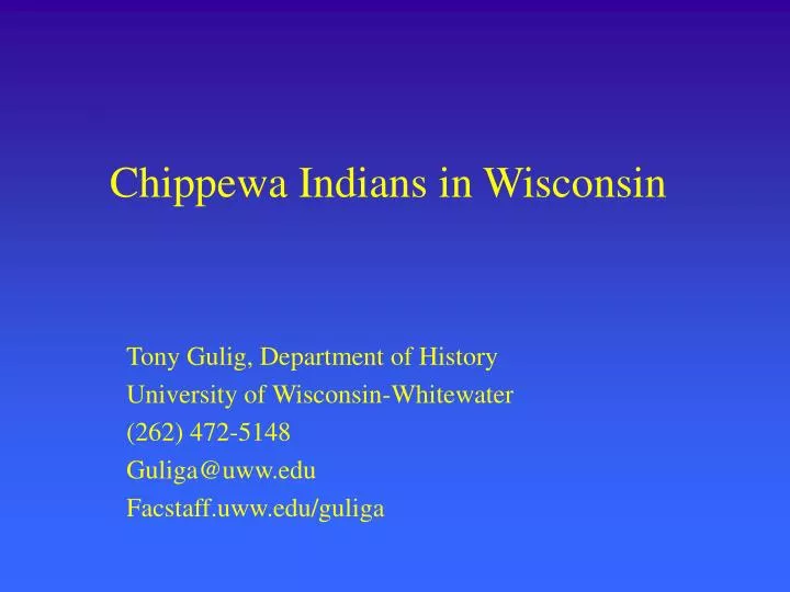 chippewa indians in wisconsin